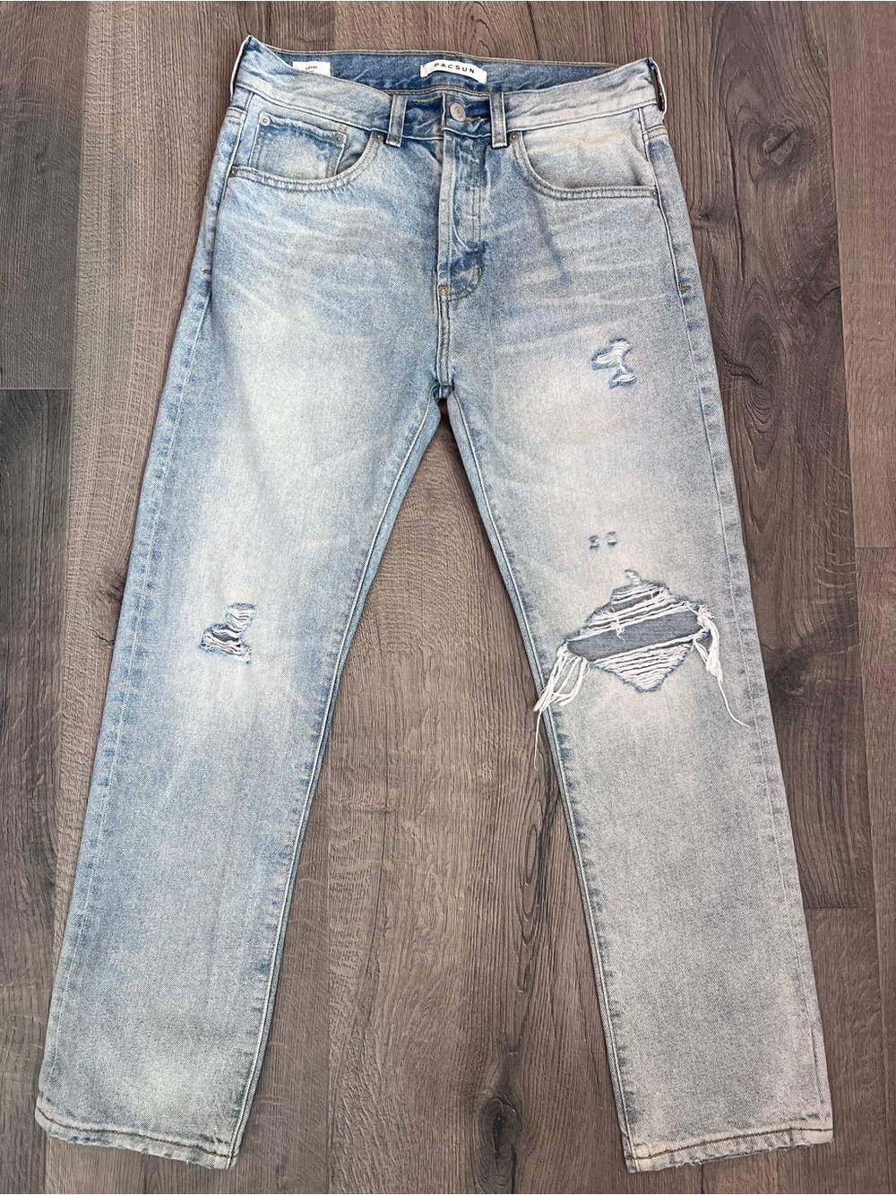 PacSun Light Blue Distressed loose Jeans